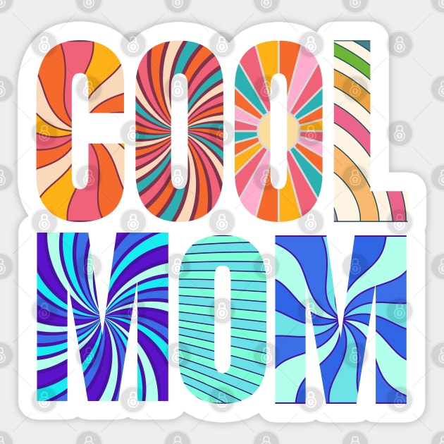 Cool Mom Groovy Mom Sticker by Luxinda
